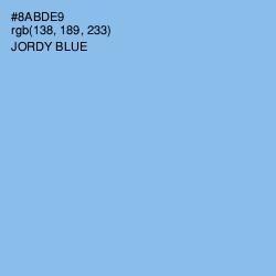 #8ABDE9 - Jordy Blue Color Image