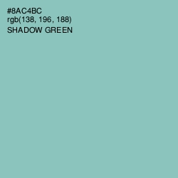 #8AC4BC - Shadow Green Color Image