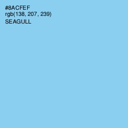 #8ACFEF - Seagull Color Image