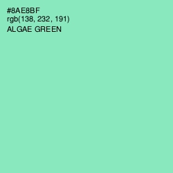 #8AE8BF - Algae Green Color Image