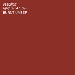 #8B2F27 - Burnt Umber Color Image