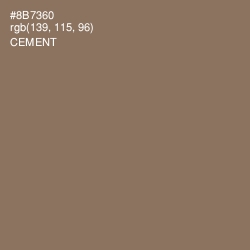 #8B7360 - Cement Color Image