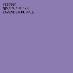 #8B7BB1 - Lavender Purple Color Image