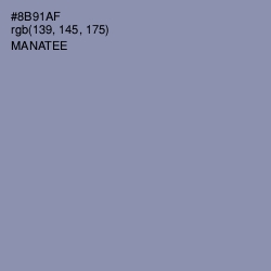 #8B91AF - Manatee Color Image
