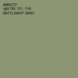 #8B9772 - Battleship Gray Color Image