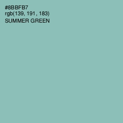 #8BBFB7 - Summer Green Color Image