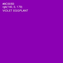 #8C00B3 - Violet Eggplant Color Image