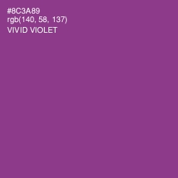 #8C3A89 - Vivid Violet Color Image