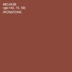 #8C493B - Ironstone Color Image