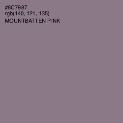#8C7987 - Mountbatten Pink Color Image