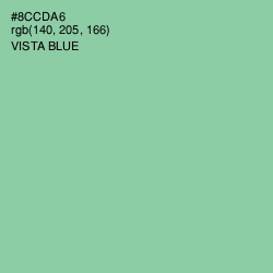 #8CCDA6 - Vista Blue Color Image