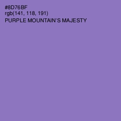 #8D76BF - Purple Mountain's Majesty Color Image