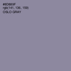 #8D889F - Oslo Gray Color Image