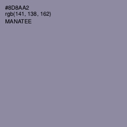 #8D8AA2 - Manatee Color Image