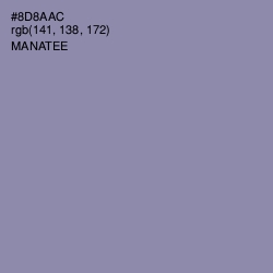 #8D8AAC - Manatee Color Image