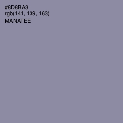 #8D8BA3 - Manatee Color Image