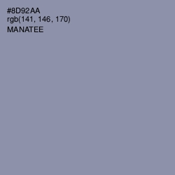 #8D92AA - Manatee Color Image