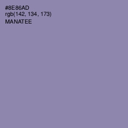 #8E86AD - Manatee Color Image