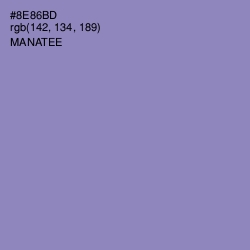 #8E86BD - Manatee Color Image