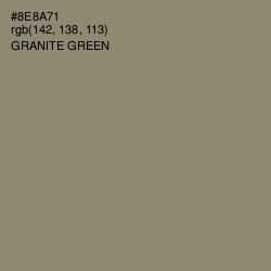 #8E8A71 - Granite Green Color Image