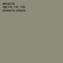 #8E8C7B - Granite Green Color Image
