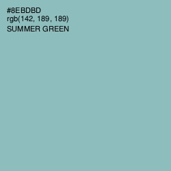 #8EBDBD - Summer Green Color Image