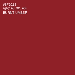 #8F2028 - Burnt Umber Color Image