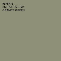 #8F8F78 - Granite Green Color Image