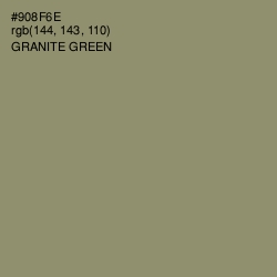 #908F6E - Granite Green Color Image