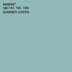 #90B9B7 - Summer Green Color Image