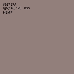#927E7A - Hemp Color Image