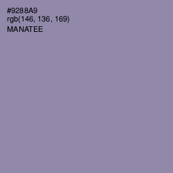 #9288A9 - Manatee Color Image