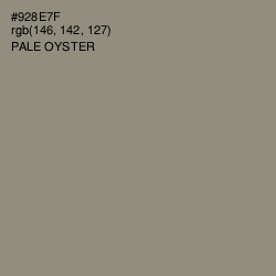 #928E7F - Pale Oyster Color Image