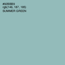 #92BBB9 - Summer Green Color Image