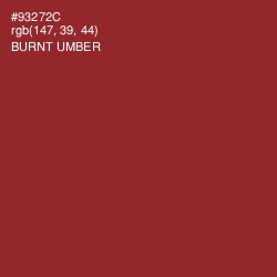 #93272C - Burnt Umber Color Image