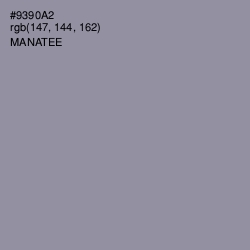 #9390A2 - Manatee Color Image