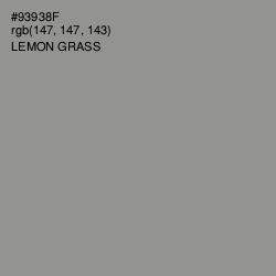 #93938F - Lemon Grass Color Image