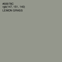 #93978C - Lemon Grass Color Image