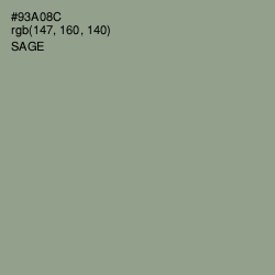 #93A08C - Sage Color Image