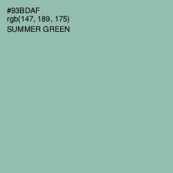 #93BDAF - Summer Green Color Image
