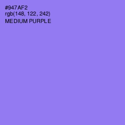 #947AF2 - Medium Purple Color Image