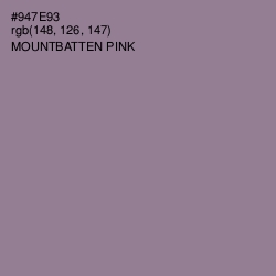 #947E93 - Mountbatten Pink Color Image