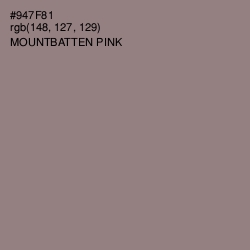 #947F81 - Mountbatten Pink Color Image