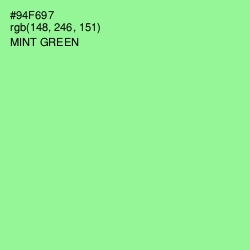 #94F697 - Mint Green Color Image
