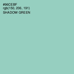 #96CEBF - Shadow Green Color Image