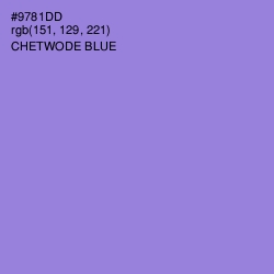 #9781DD - Chetwode Blue Color Image