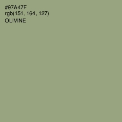 #97A47F - Olivine Color Image