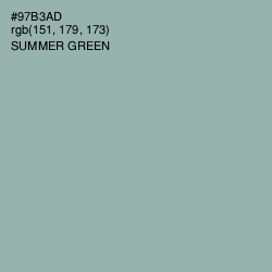 #97B3AD - Summer Green Color Image