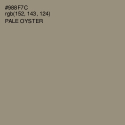#988F7C - Pale Oyster Color Image