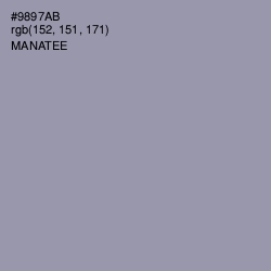 #9897AB - Manatee Color Image